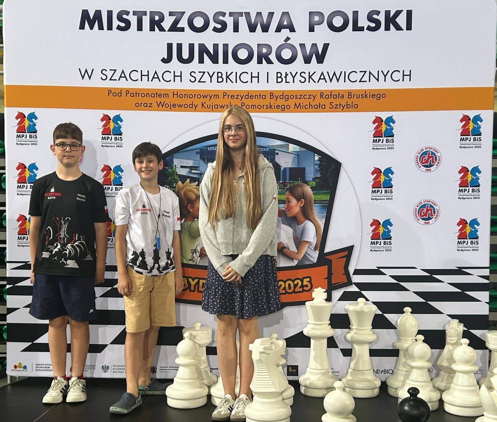 Maciej Branecki z UKS Kopernik Olsztyn podwójnym medalistą Mistrzostw Polski juniorów w szachach