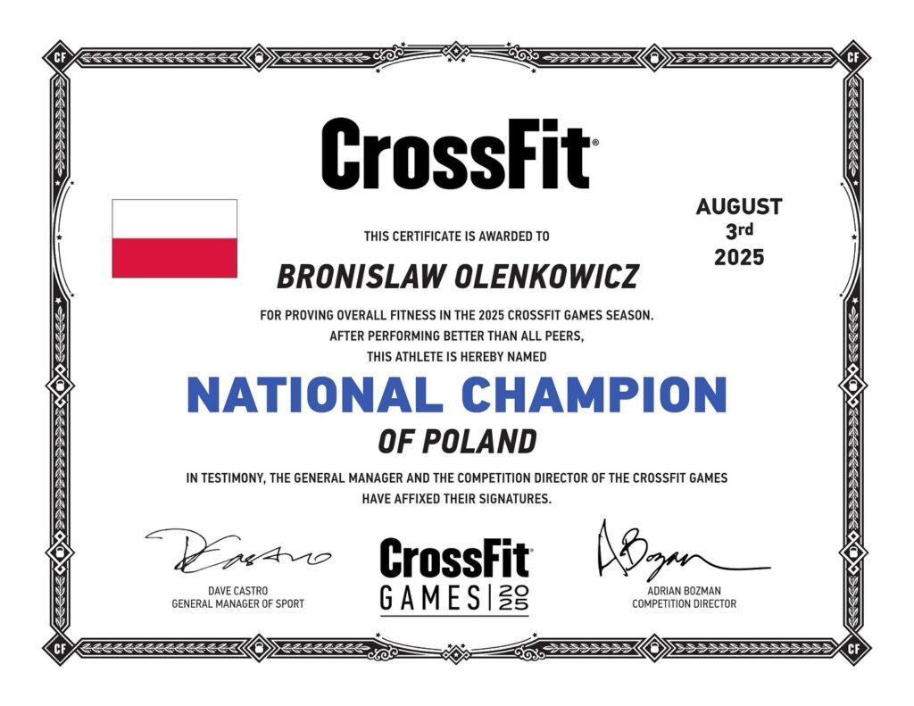 Bronisław Olenkiewicz mistrzem polski. To CrossFitowy dominator z Olsztyna
