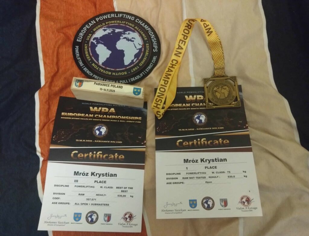 Mistrzostwo Europy dla Olsztyna: pięciu sportowców triumfuje w trójboju siłowym